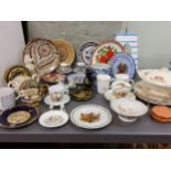 A Regency part dinner service;  decorative plates;  commemorative ware;  etc