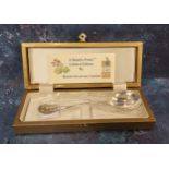 A Beatrix Potter Limited Edition spoon, the handle embossed in relief with Peter Rabbit picked out