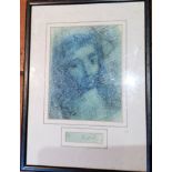 G O'Donnell, Irish School, portrait of a child, signed, mixed medium, 22cm x 16cm