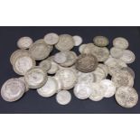 Numismatics - George V half crowns, florins, sixpence pieces etc, pre 1921 (350g gross)