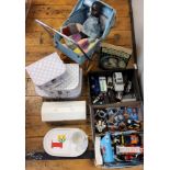 A Pedigree black baby doll, jointed, 25cm tall c.1950;  a dolls pram;  Matchbox and other vehicles;