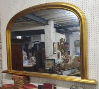 Gilt framed overmantel mirror