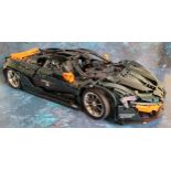 A Mould King Lego style large scale McLaren P1, built instructions; not checked for completeness