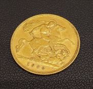 An Edward VII half sovereign, dated 1908 (4g)