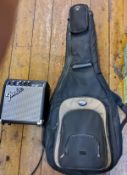 A Fender Frontman 10G amp;  a CNB guitar case (2)