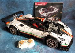A Mould King Lego Style large scale 13060 Pagani Zonda R, Remote Control & App control R/C, built,