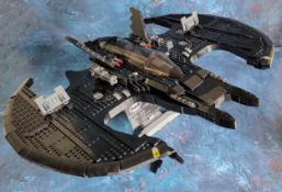 A Lego 76161 Batwing (1989) & stand, built, instructions, not checked for completeness
