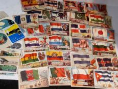 Trade cards, A&BC Gum, 25 Flags of the World, c.1950;  Kellogg The Story of the Locomotive;  etc