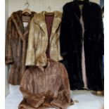 A 1940's Scotch Mole full length coat;  a Fishers Preston Mink jacket;  others (4)