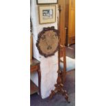 A Victorian golden oak tapestry pole screen c.1860  Condition  - In need of some attention to fix