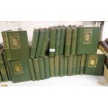 Waverley Novels, Border Edition, 24 volumes,  original green cloth with gilt title labels, 12mo.