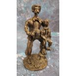 Ray Bradbury, Magic Classics bronze “The Ventriloquist ” signed and dated 1990