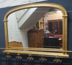 Gilt framed overmantel mirror