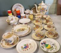 A Parrott and Company Coronet Ware coffee service, c.1930;  Royal Doulton Bunnykins;  other
