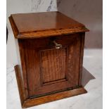 A Victorian oak table top filing cabinet, by A Webster & Company, 60 Piccadilly, By Special