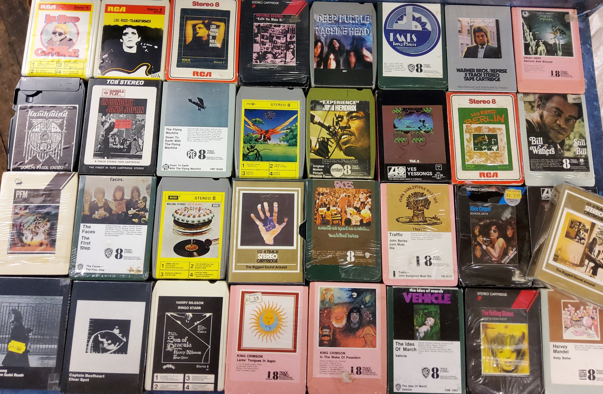 8 Track Stereo Cassettes - Harvey Mandel, Baby Batter;  The Rolling Stones Goats Head Soup, Let it