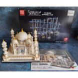 A MOC Model Lego style architectural model of the Taj Mahal, built with original instruction