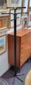 A mid 20th century tubular design coat stand