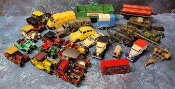 A tin-plate Timpo Toys Pickfords Articulated Truck; a Timpo Toys friction drive American sedan,