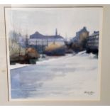Tony Houghton, Kelham Winter, signed in pencil, dated 93, watercolour, 26cm x 26cm;  others, Coastal