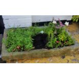 A large Derbyshire gritstone trough