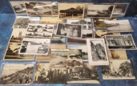 Postcards - Early 20th century real photographic RP postcard examples, black and white, Isle of