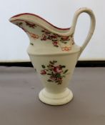 A Newhall helmet shaped cream jug, pattern 195, 11cm high, c.1790