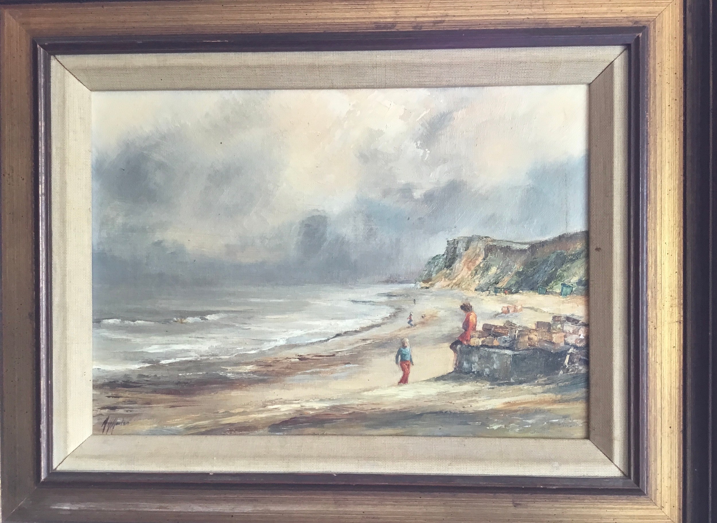 Maureen Norton (20th Century), Sun, Wing and Sand at Runton, signed, label to verso, oil on