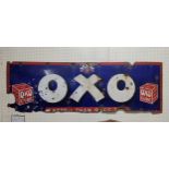 Advertisement - a large early 20th century  enamel sign, OXO Cubes