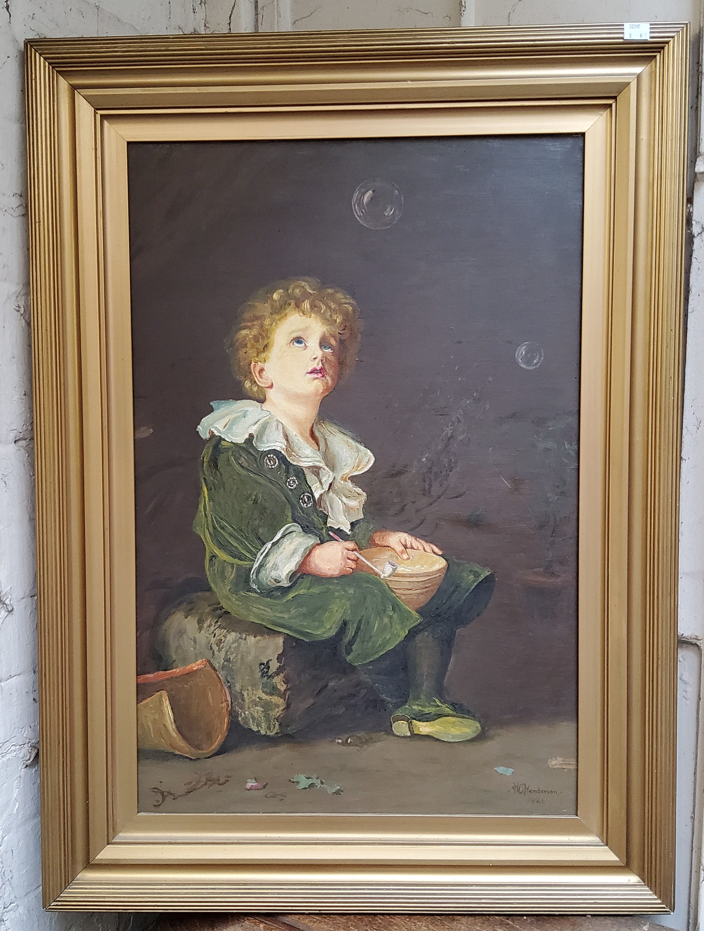 Pictures & Prints - an early 20th century original oil painted Bubbles for Pears, framed, signed and - Image 2 of 2