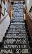 Glasgow Corp Tramways -  Denniston Depot - bottom blind 37 names Starting; Springfield Road To: City