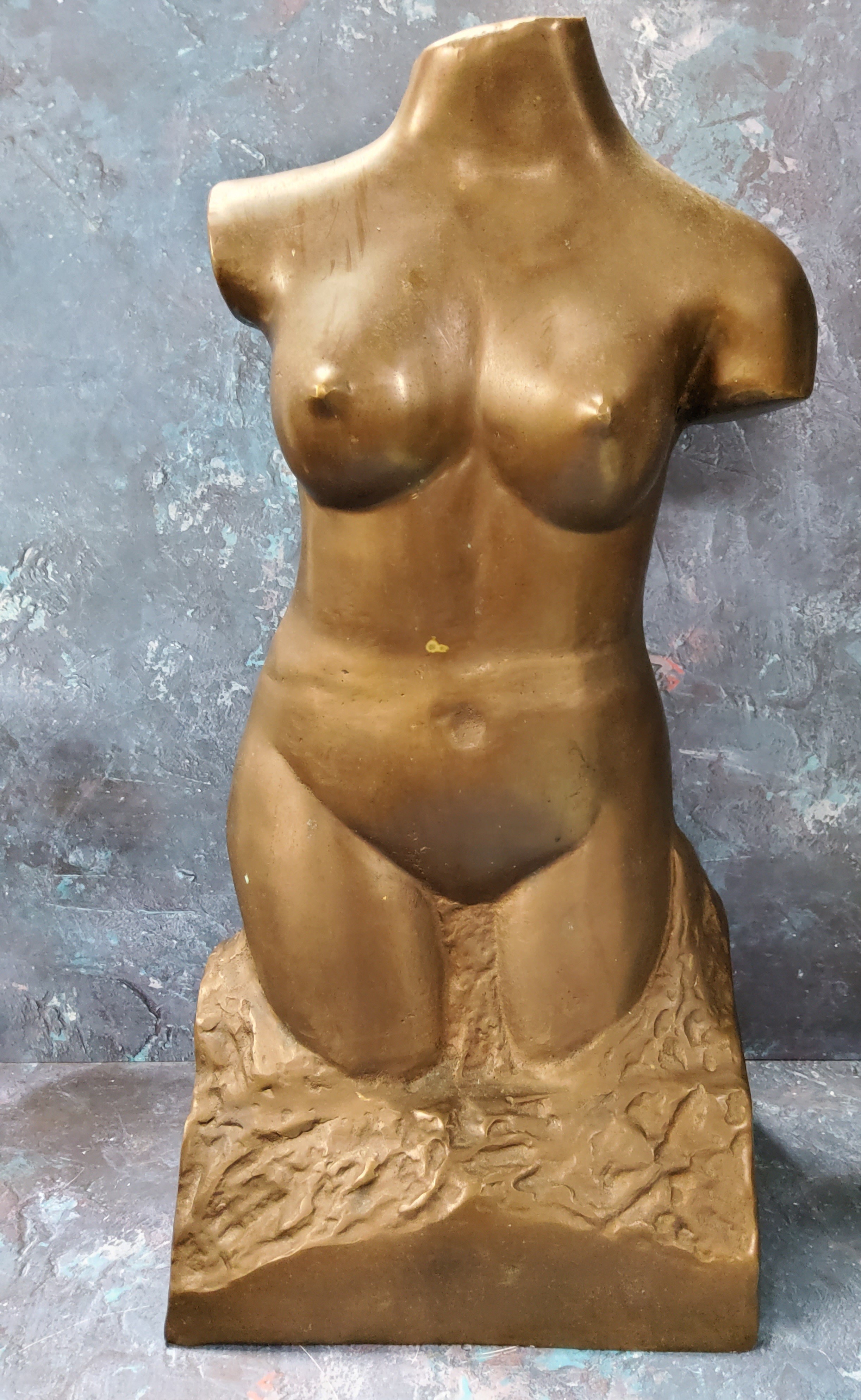 English School, 20th century, hollow cast gilt bronze, in the manner of the classical torso fragment - Image 3 of 3