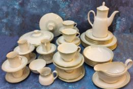 A Royal Doulton Berkshire pattern dinner, tea and coffee service, for six, printed mark