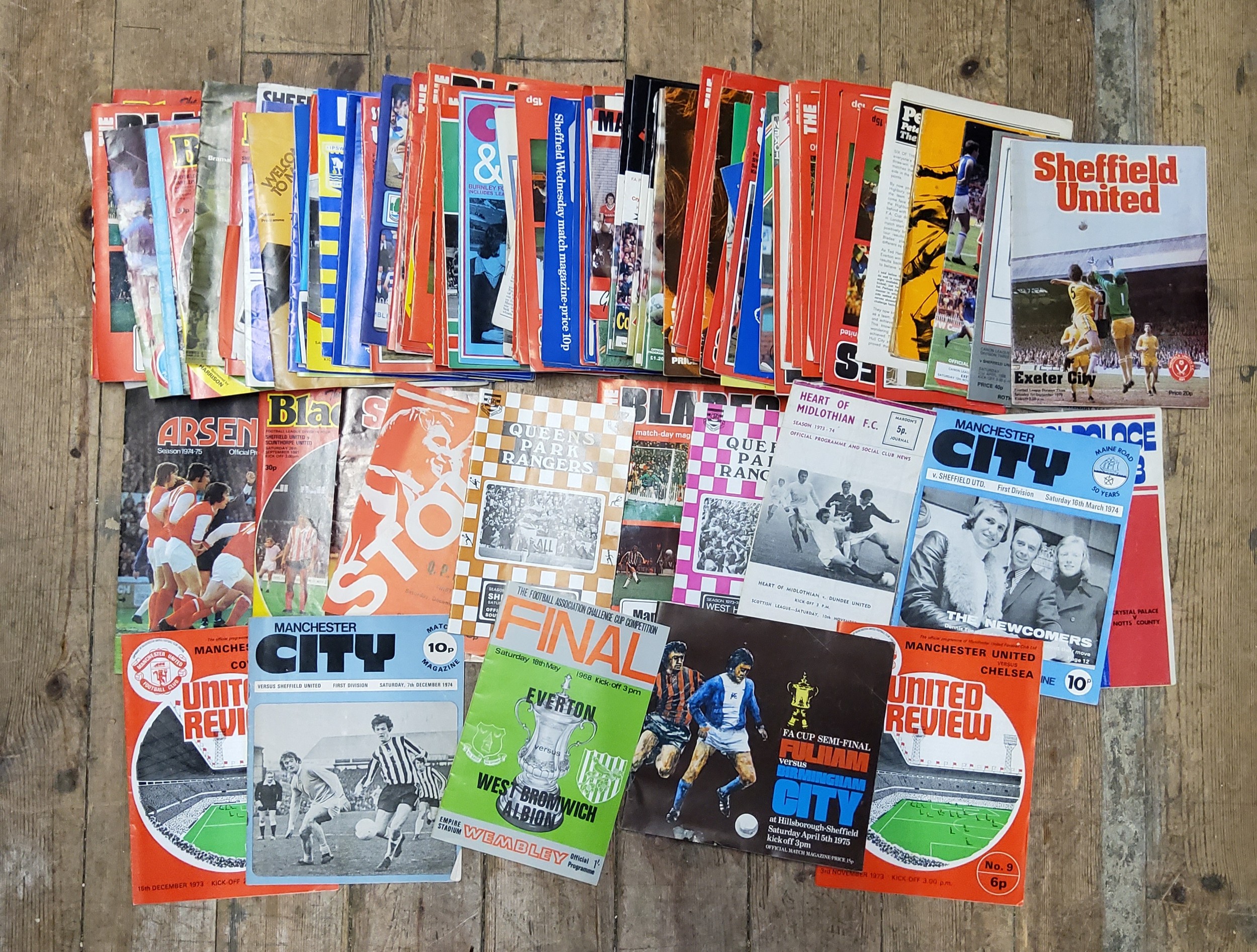 Football Programmes - various Manchester Utd, Man City, Tottenham, Sheffield Wednesday, Sheffield