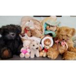 Beanie Baby soft toys, various;  Yesterdays Collectors Bears;  Lenny Bear;  etc