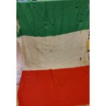World War II - an Italian Flag, il Tricolore, 136cm wide, 220cm long