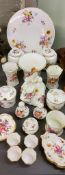 Royal Crown Derby Posies pattern ginger jars;  a similar cake plate;  preserve pots;  egg cups,