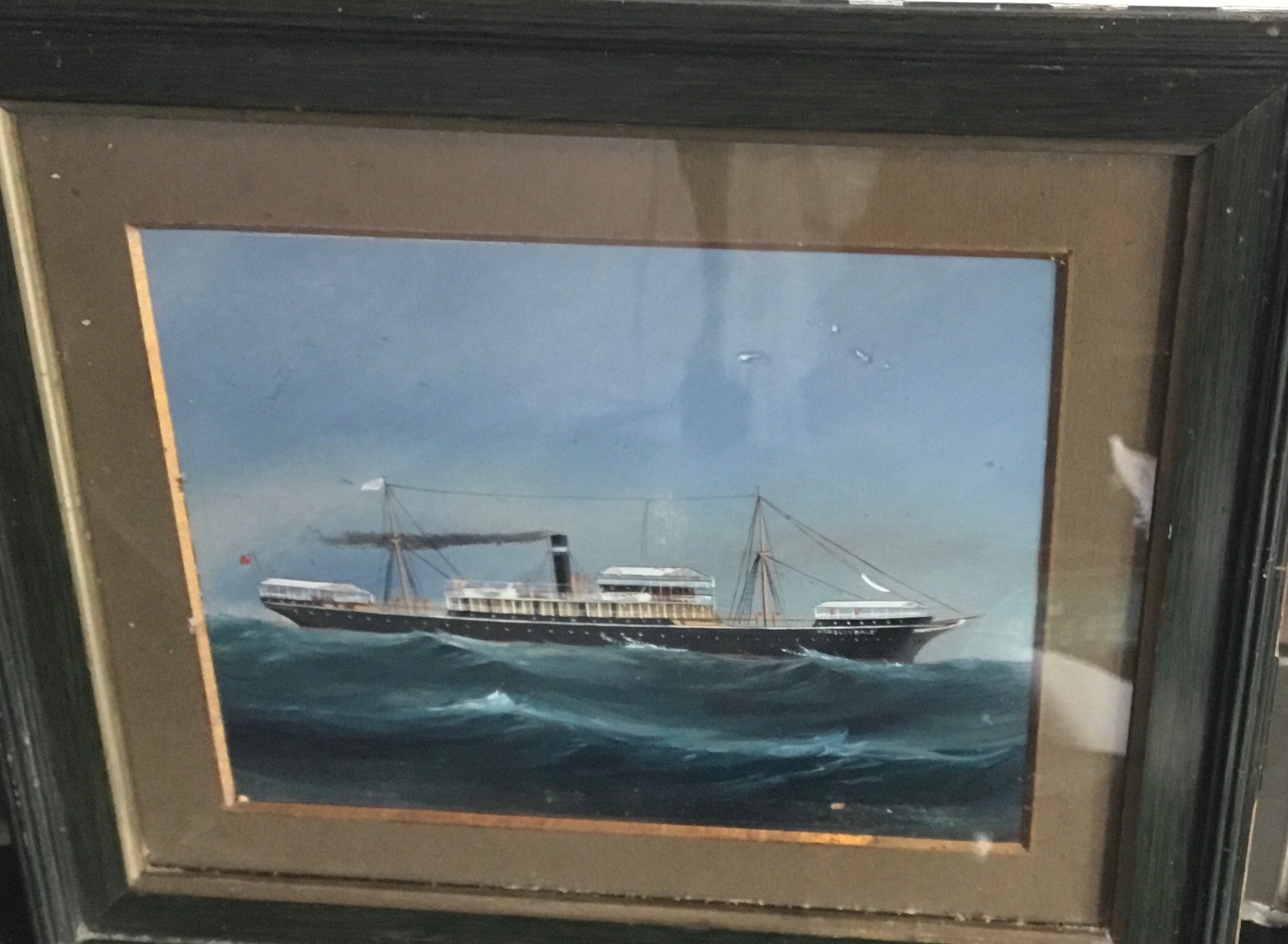 English School (early 20th century) Paddle Steamer, oil on board, 14cm x 19cm - Image 2 of 2