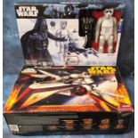 A Star Wars boxed Darth Vader, Biker Scout and Speeder Bike (Hoth); a Star Wars boxed Revenge of the