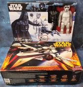 A Star Wars boxed Darth Vader, Biker Scout and Speeder Bike (Hoth); a Star Wars boxed Revenge of the