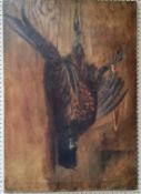 English School, late 19th century,  Brace of Pheasants, oil on canvas,  79cm high x 56cm wide,