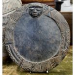 Tribal Art - A Yoruba ifa divination tray, late 19th/ early 20th century, bold geometric panel