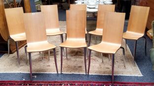 20th Century Design  - a set of eight  Philippe Starck "Olly Tango" stacking chairs for Driade