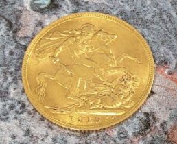 A George V full sovereign, 1915