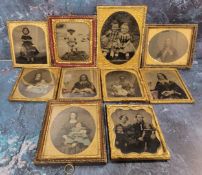 Victorian ambrotype photographs, Yeoman Family, including Hannah Metcalf, married William Yeoman,