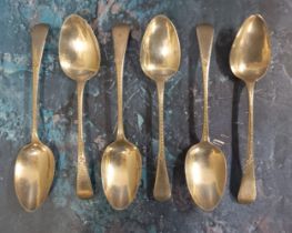 A set of six George IV teaspoons, William Bateman, London, 1830, 69.9g Provenance - these spoons