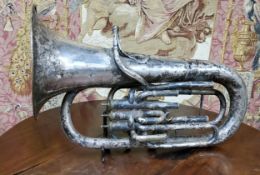 A Besson & Co Class A, 4 Valve, silver plated euphonium