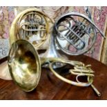 A J R Lafleur & Son Ltd Alliance silver plated French horn, 54778; A Dallas Renown French horn;