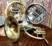 A J R Lafleur & Son Ltd Alliance silver plated French horn, 54778; A Dallas Renown French horn;
