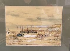 John Hamilton Glass (Scottish 1820 - 1885) Fishing Boats at Elie, North East Coast, signed,